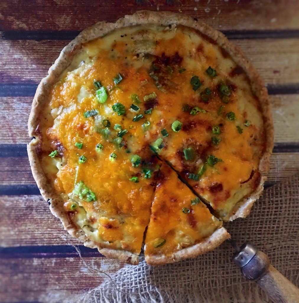 Caramelized Onion Mushroom Quiche - SOULFUL BAKES - by Shano Biju